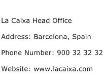 La Caixa Head Office Address Contact Number