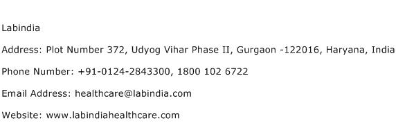 Labindia Address Contact Number