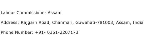 Labour Commissioner Assam Address Contact Number
