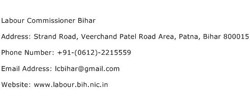 Labour Commissioner Bihar Address Contact Number
