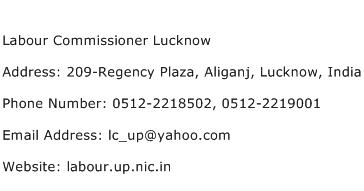 Labour Commissioner Lucknow Address Contact Number