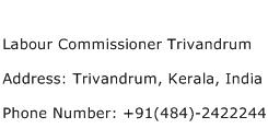Labour Commissioner Trivandrum Address Contact Number