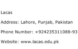 Lacas Address Contact Number
