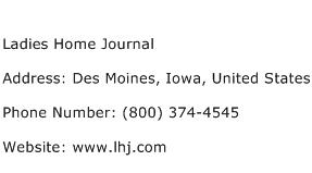 Ladies Home Journal Address Contact Number