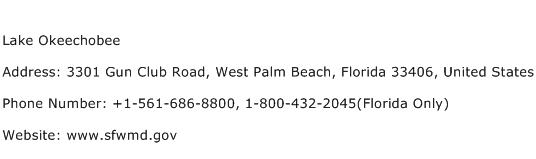 Lake Okeechobee Address Contact Number