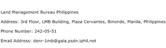 Land Management Bureau Philippines Address Contact Number
