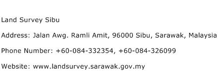 Land Survey Sibu Address Contact Number