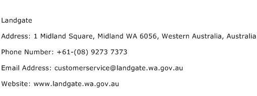 Landgate Address Contact Number