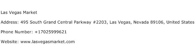 Las Vegas Market Address Contact Number