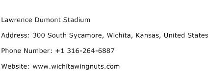 Lawrence Dumont Stadium Address Contact Number