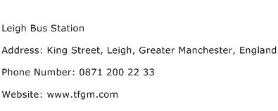 Leigh Bus Station Address Contact Number
