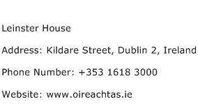 Leinster House Address Contact Number
