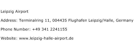 Leipzig Airport Address Contact Number