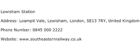 Lewisham Station Address Contact Number