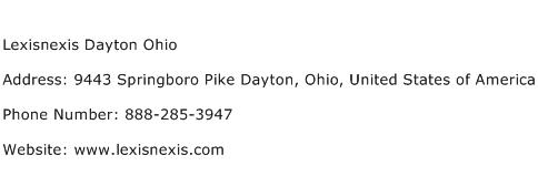 Lexisnexis Dayton Ohio Address Contact Number