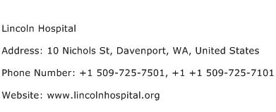 Lincoln Hospital Address Contact Number