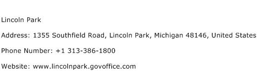 Lincoln Park Address Contact Number