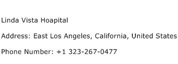 Linda Vista Hoapital Address Contact Number