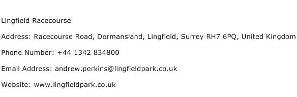 Lingfield Racecourse Address Contact Number
