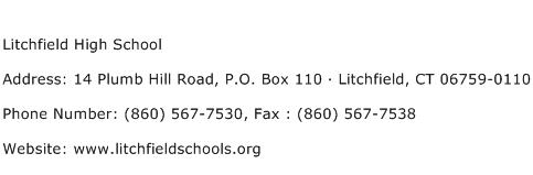 Litchfield High School Address Contact Number