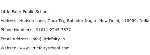 Little Fairy Public School Address Contact Number