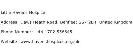 Little Havens Hospice Address Contact Number