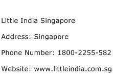 Little India Singapore Address Contact Number