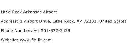 Little Rock Arkansas Airport Address Contact Number
