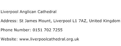 Liverpool Anglican Cathedral Address Contact Number