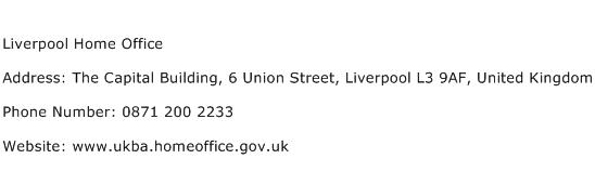 Liverpool Home Office Address Contact Number
