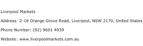 Liverpool Markets Address Contact Number