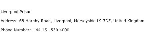 Liverpool Prison Address Contact Number