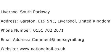 Liverpool South Parkway Address Contact Number