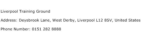 Liverpool Training Ground Address Contact Number