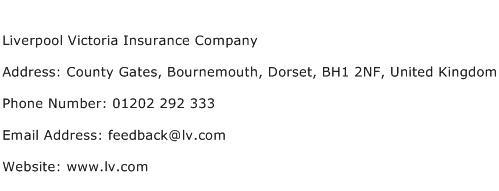 Liverpool Victoria Insurance Company Address Contact Number