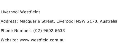 Liverpool Westfields Address Contact Number