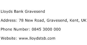 Lloyds Bank Gravesend Address Contact Number