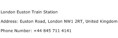 London Euston Train Station Address Contact Number