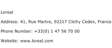 Loreal Address Contact Number