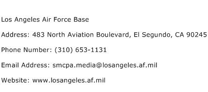 Los Angeles Air Force Base Address Contact Number