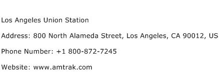 Los Angeles Union Station Address Contact Number