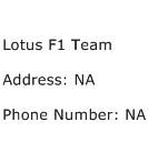 Lotus F1 Team Address Contact Number