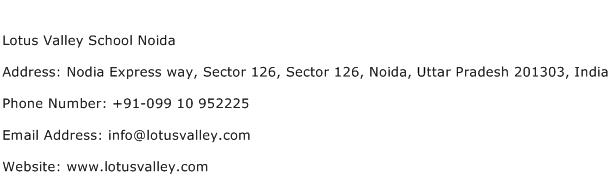 Lotus Valley School Noida Address Contact Number