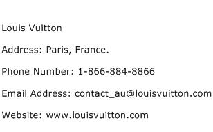 Louis Vuitton Address Contact Number