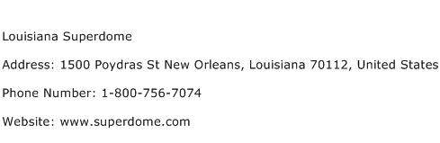 Louisiana Superdome Address Contact Number