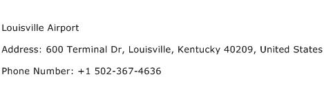 Louisville Airport Address Contact Number