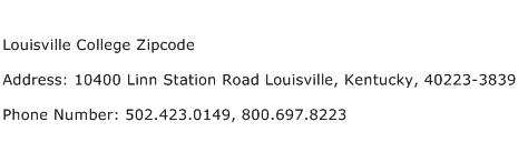 Louisville College Zipcode Address Contact Number