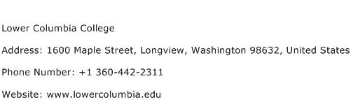 Lower Columbia College Address Contact Number