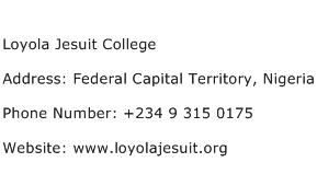 Loyola Jesuit College Address Contact Number