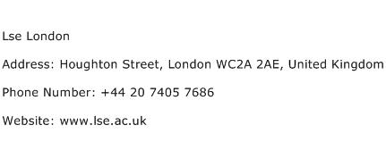 Lse London Address Contact Number